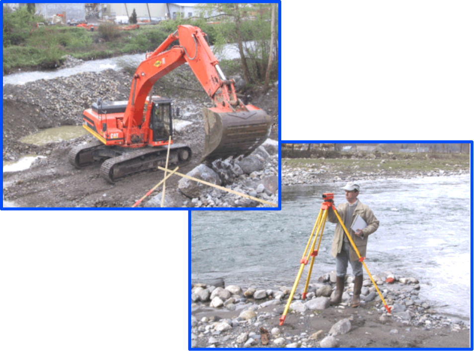 Chantier en rivière : étude, réalisation et suivi