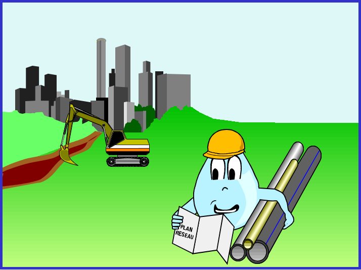 Construction d'un réseau d'eau potable